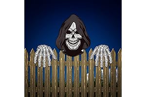 3 Pieces Halloween Fence Peekers Decorations: Death