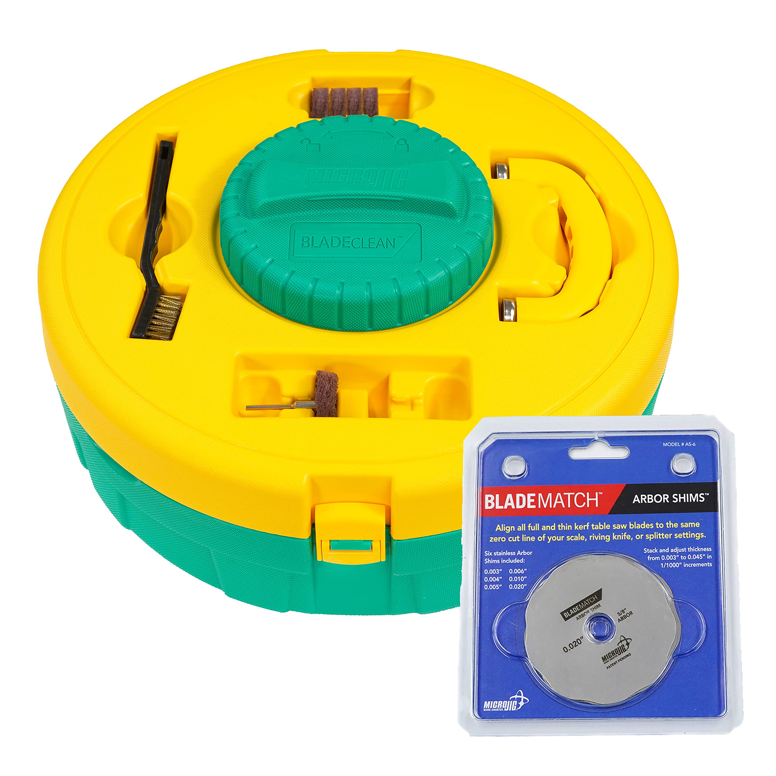 MICROJIG BLADECLEAN BC-81012 Blade And Bit Cleaning System With Arbor Shims,