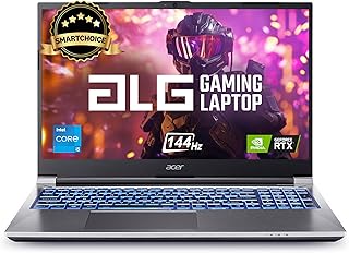 Acer SmartChoice ALG, 13th Gen Intel Core i5-13420H, NVIDIA GeForce RTX 3050-6GB DDR6, 16GB RAM, 512GB SSD, FHD 15.6"/39.62 cm, 144Hz, Windows 11 Home, Steel Gray, 1.99 KG, AL15G-53,Gaming Laptop