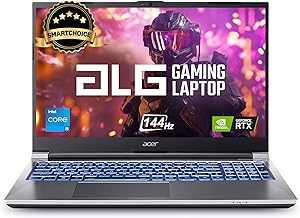 acer SmartChoice ALG, 13th Gen Intel Core i5-13420H, NVIDIA GeForce RTX 3050-6GB DDR6, 16GB RAM, 512GB SSD, FHD 15.6"/39.62 cm, 144Hz, Windows 11 Home, Steel Gray, 1.99 KG, AL15G-53,Gaming Laptop