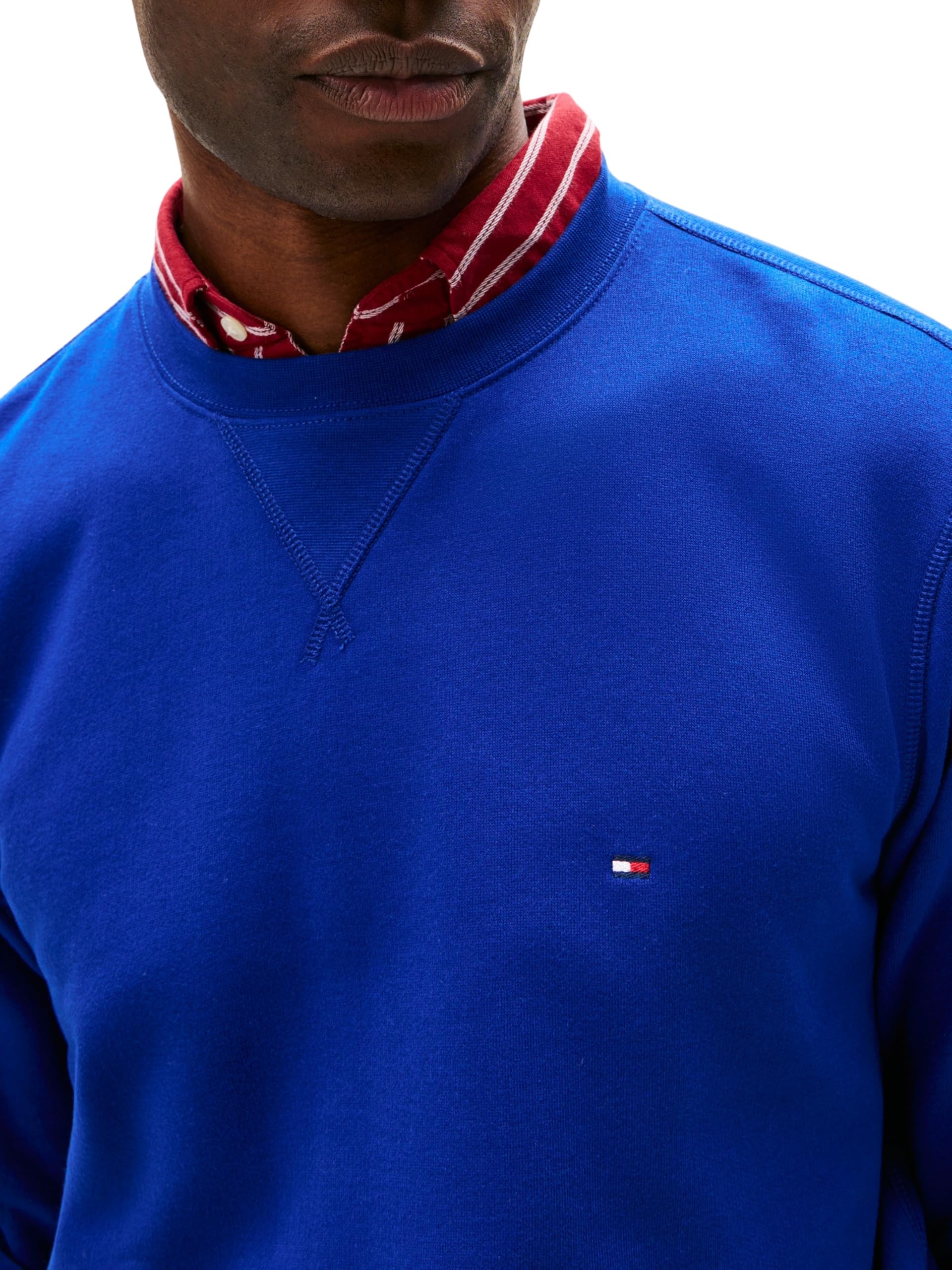 Tommy Hilfiger Sweat Homme Seasonal Fleece avec Col Ras-du-Cou