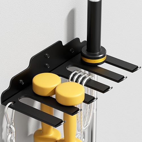 Colgador de Barra Olímpica, Estante de Barra de Gimnasio para Garaje, Estante de Montaje Vertical para Barras, Recubierto en Polvo Negro, Accesorio
