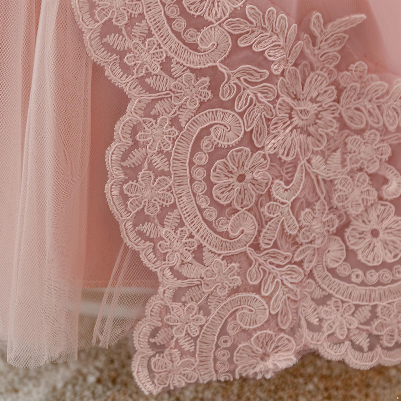 Vestito da Battesimo Bimba Neonata con Fiocco Maniche Corte a Sbuffo Abito Elegante da Principessa Tutu in Tulle per Festa di Compleanno Matrimonio Cerimonia