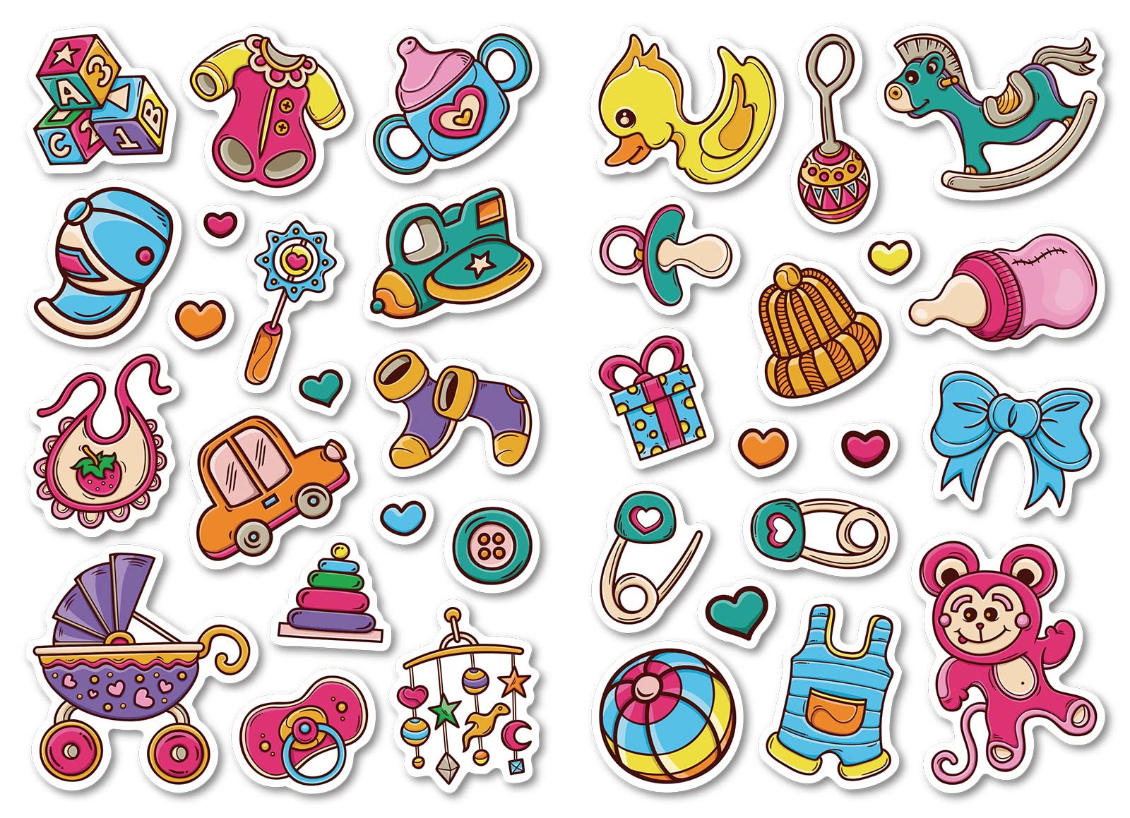 4 stuks babyfotoalbum, stickers, betoverend, bruine, doe-het-zelf kinderstickers, voor fotoalbum, kalender, scrapbooking-stickers, feestdecoratie