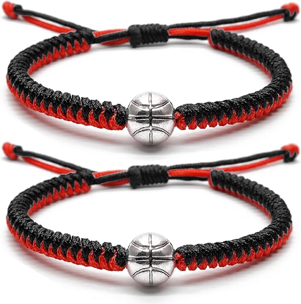 MANYC Basketball Bracelets Adjustable for Boys, Girls, and Adults Handmade Gifts for Basketball Players