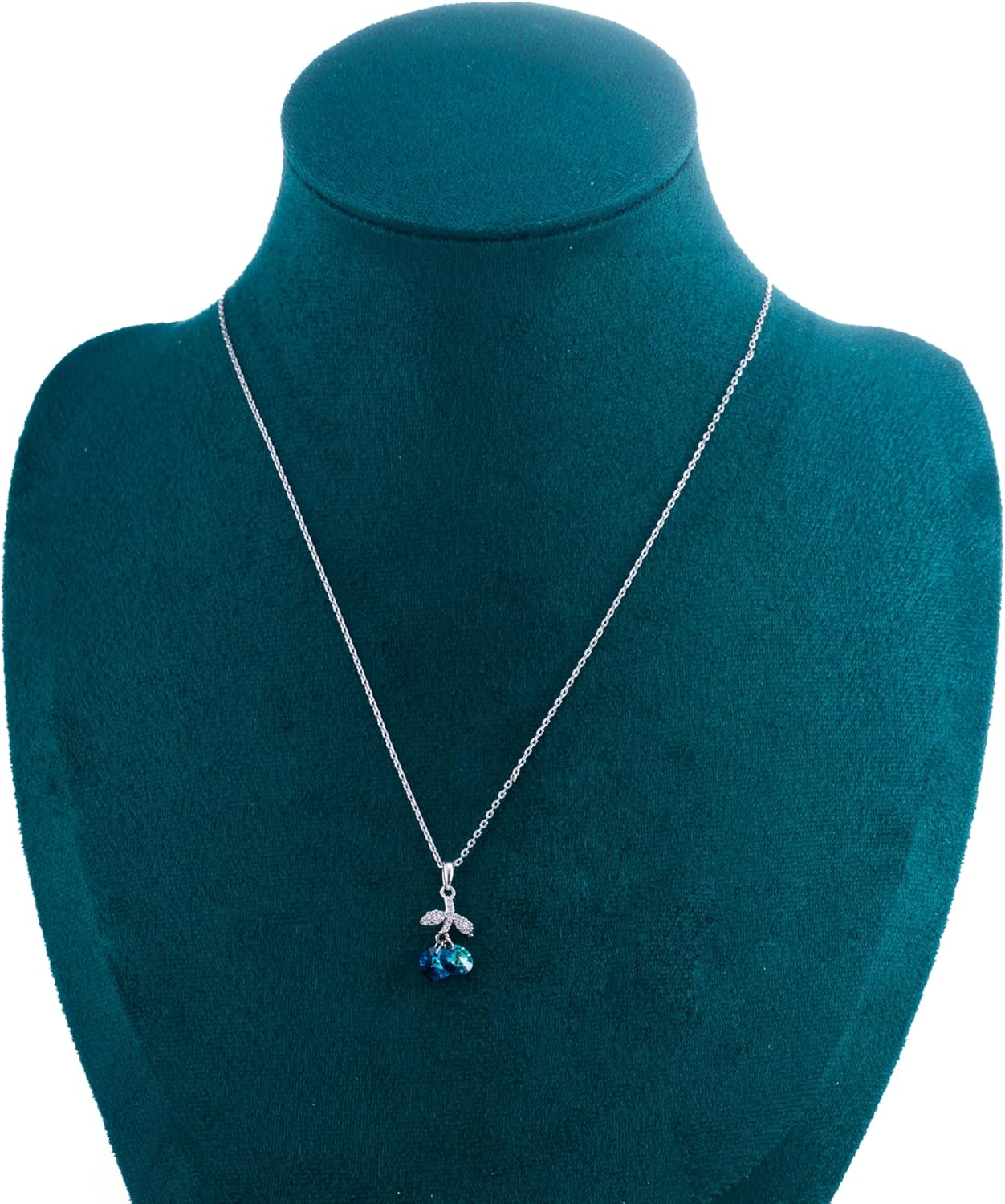 XUPING Crystal Necklace for Women Round Crystal Pendant Necklace Fine Jewelry Silver Dainty Pendant Necklace Cubic Zirconia Necklace Anniversary Birthday Jewelry Gifts Valentine's Day Gift - Image 7