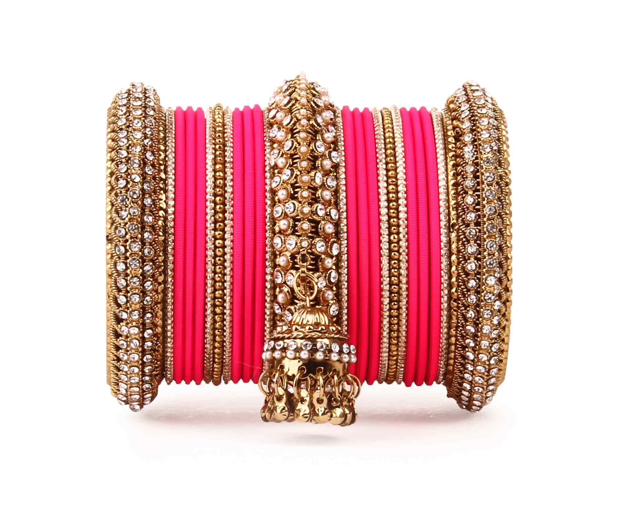 Leshya Set Of 2 Traditional Jhumki Bangle Set For Women (B0792XJ51N) Amazon Price History, Amazon Price Tracker