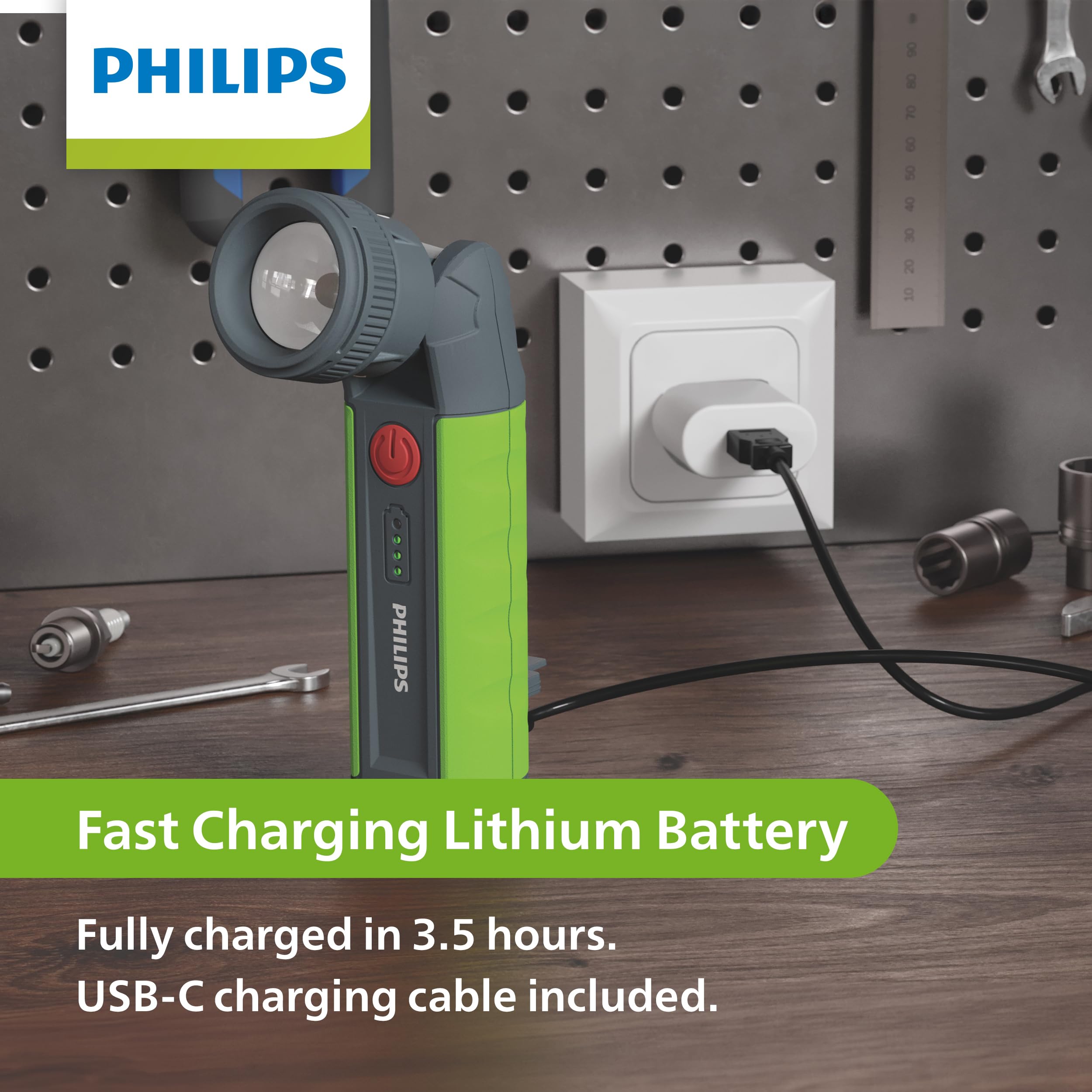 蓄光ヒドラソフビ Philips Xperion 3000 Zoom Rechargeable LED Work Light, 1000 Lumen