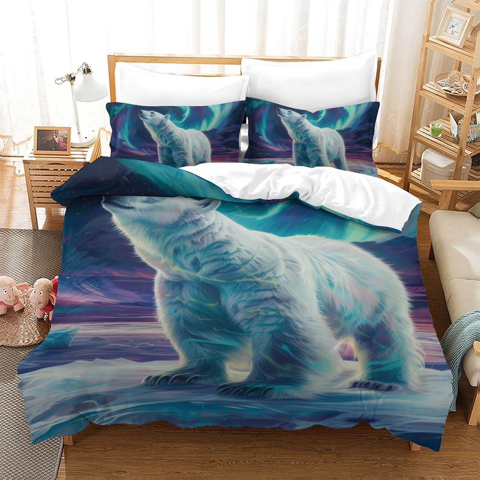 Housse de couette fermeture éclair 140x200cm pour lit simple 1 personne