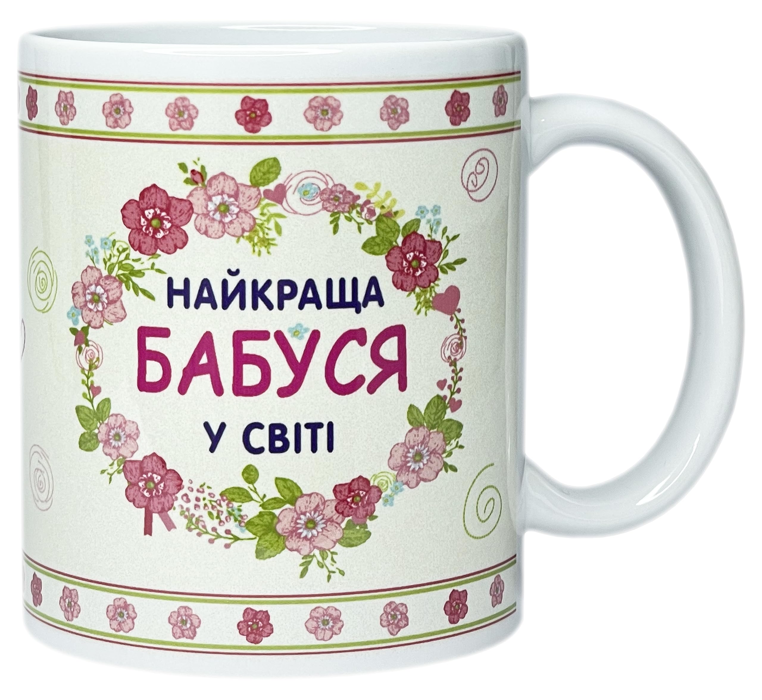 Ukrainian Gift Present Coffee Mug Tea Cup - Best Grandma In The World (Ceramic 11 oz)