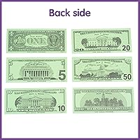 Vista 9 de Learning Advantage Juego de Dinero de Juguete Billetes y Monedas 100 Billetes y 94 Monedas Manipulativos Matemáticos Tempranos para Niños