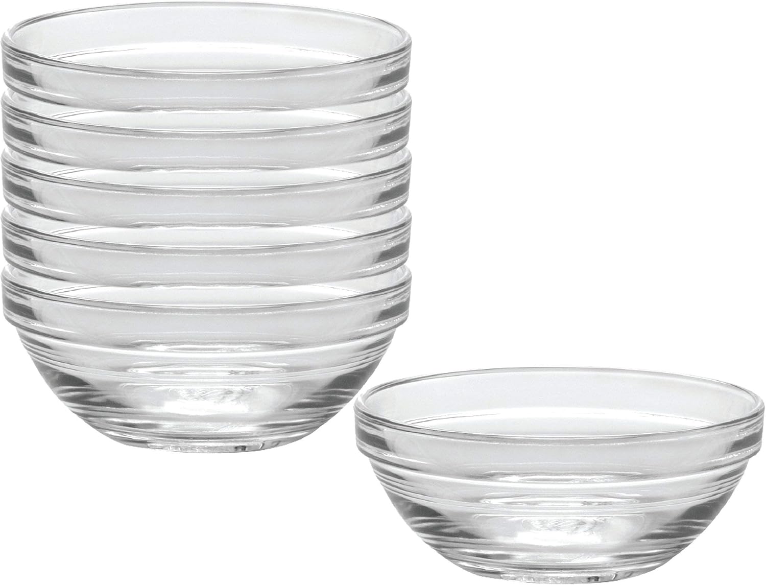 New Arrivals Duralex - Lys Stackable Clear Bowl 12 cm (4 3-4 in) Set Of 6 Free Shipping Over $50 Duralex - Lys Stackable Clear Bowl 12 cm (4 3-4 in) Set Of 6