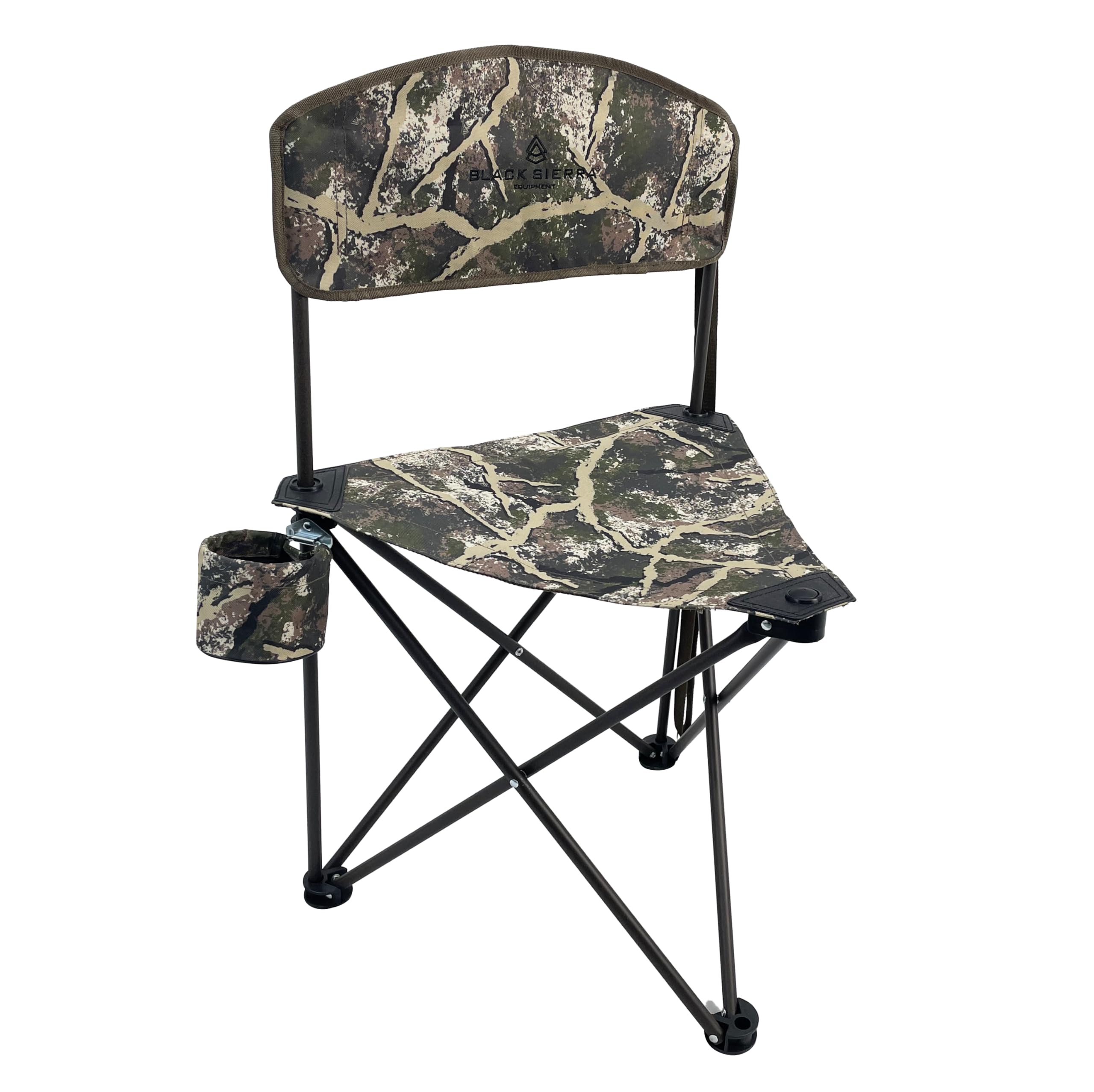 Amazon.com : Black Sierra Tri-Lite Folding Stool with Backrest