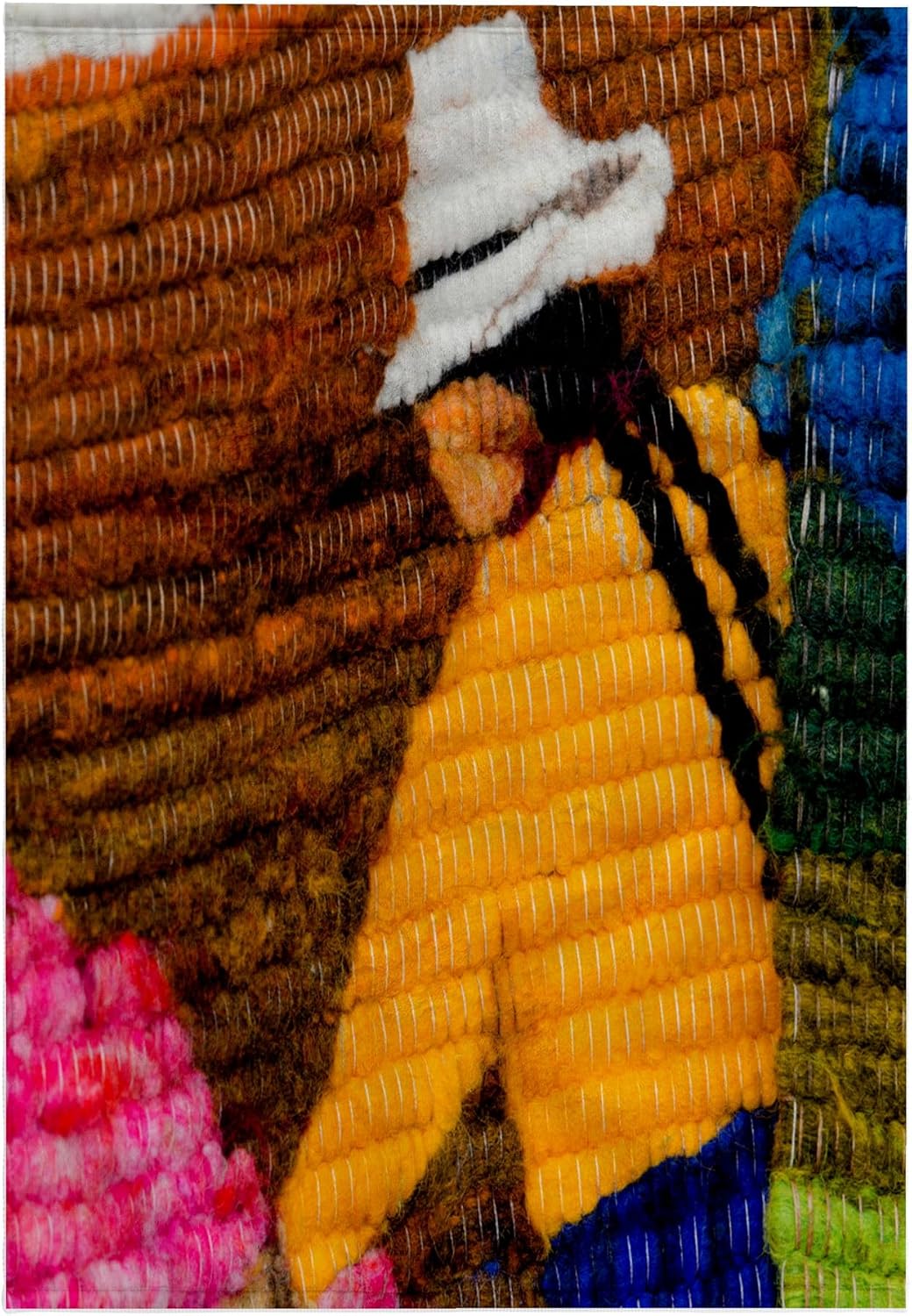 3dRose Ecuador, Quito, Otavalo Handicraft Market. Wool Souvenir Rug. 22x30 Bath Hand Pool Towel