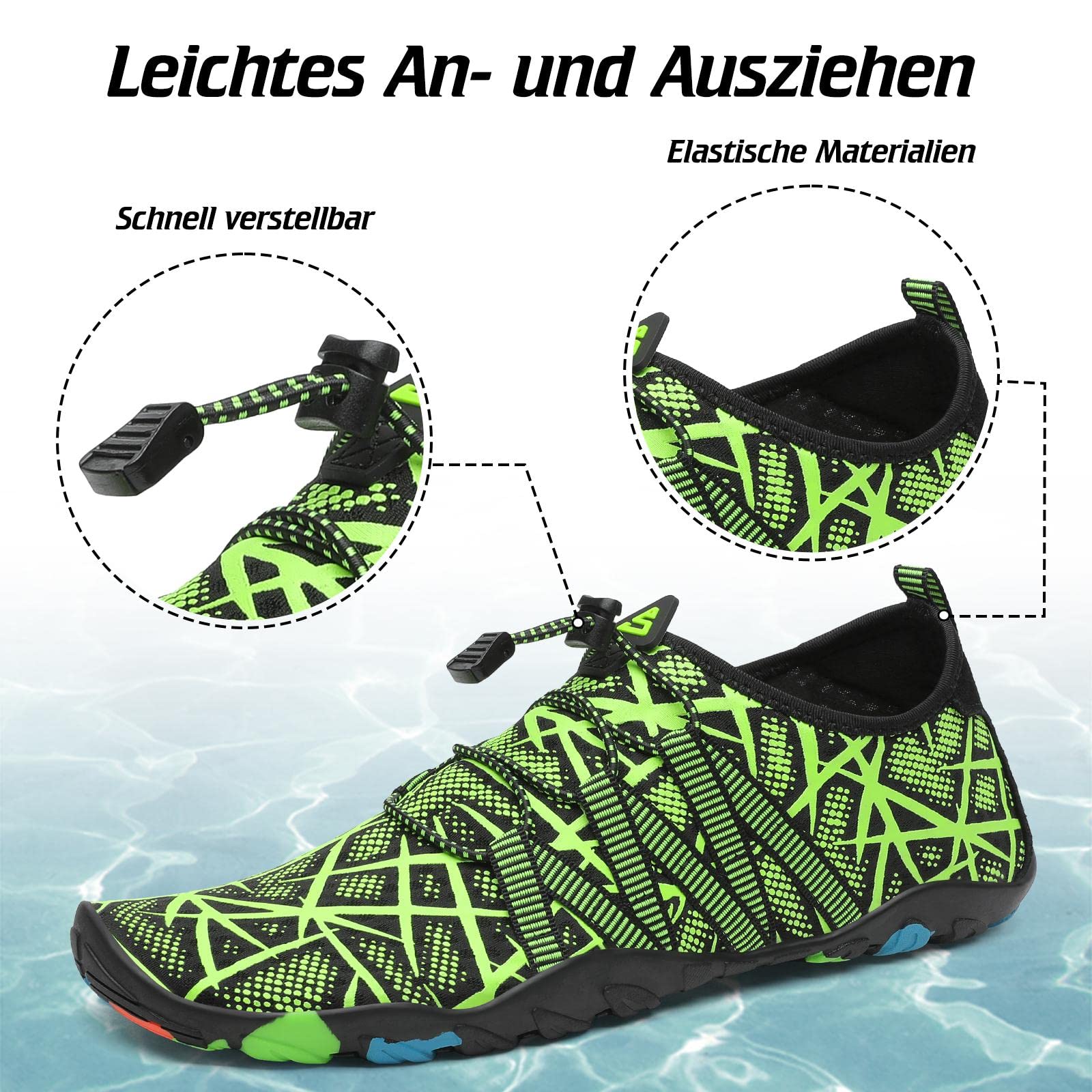 SAGUARO Uomo Scarpe Acquatiche Donna Pantofole da Spiaggia d'Acqua Bagno Scarpa Asciugatura Rapida Antiscivolo