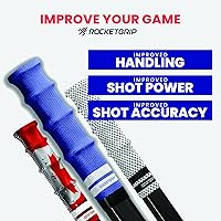 Vista 2 de ROCKETGRIP Hockey Stick Replacement Grip Hockey Stick Tape Alternative for Ice Hockey Long-Lasting, Easy to Install, for Adults & Kids