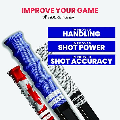 Miniatura 2 de ROCKETGRIP Hockey Stick Replacement Grip  Hockey Stick Tape Alternative for Ice Hockey  Long-Lasting, Easy to Install, for Adults & Kids
