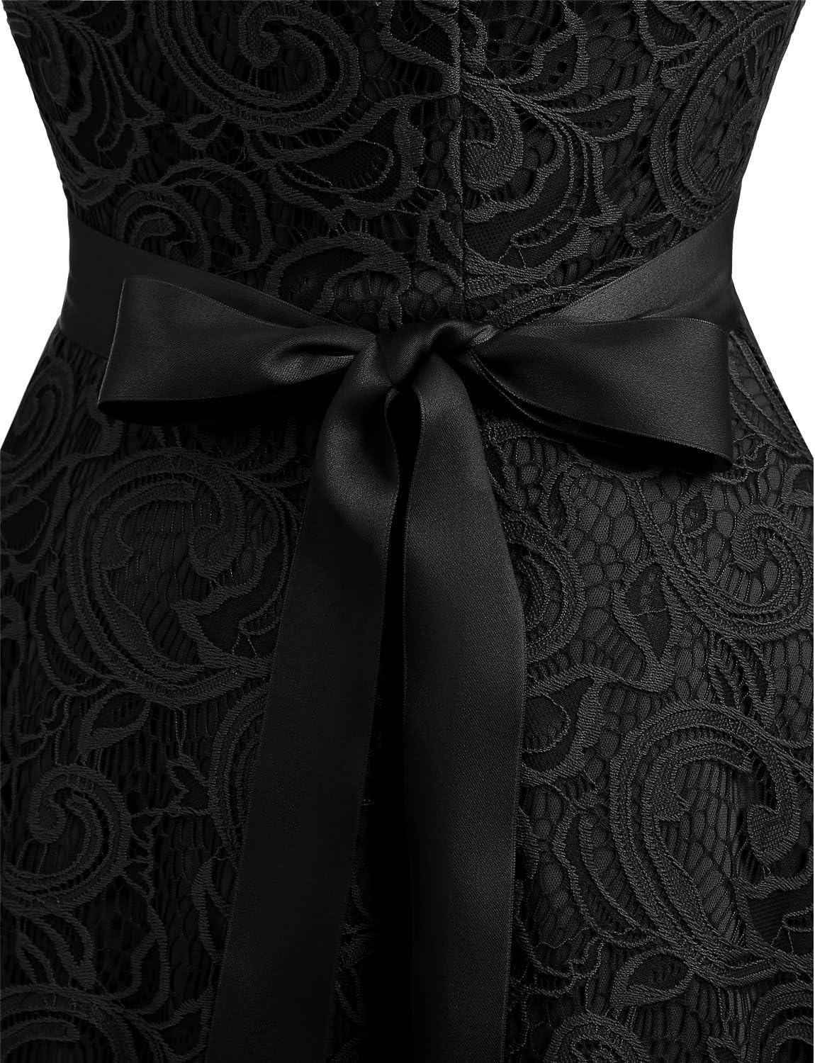 Dressystar Women Floral Lace Bridesmaid Party Dress Short Prom Dress V Neck - Image 4