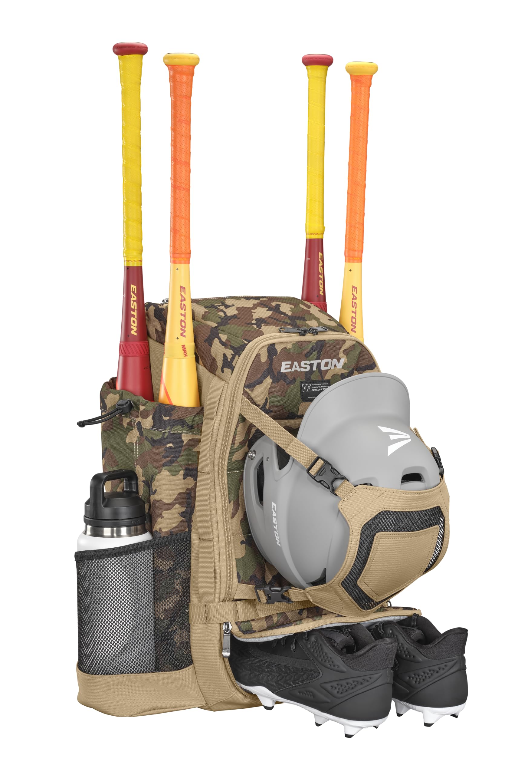 Easton | Walk-Off Ethos Backpack Equipment Bag | Baseball & Softball | Tan Army Camo — image 1