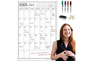 24x36 Inch Dry Erase Calendar for Wall - the Ultimate Family Command Center
