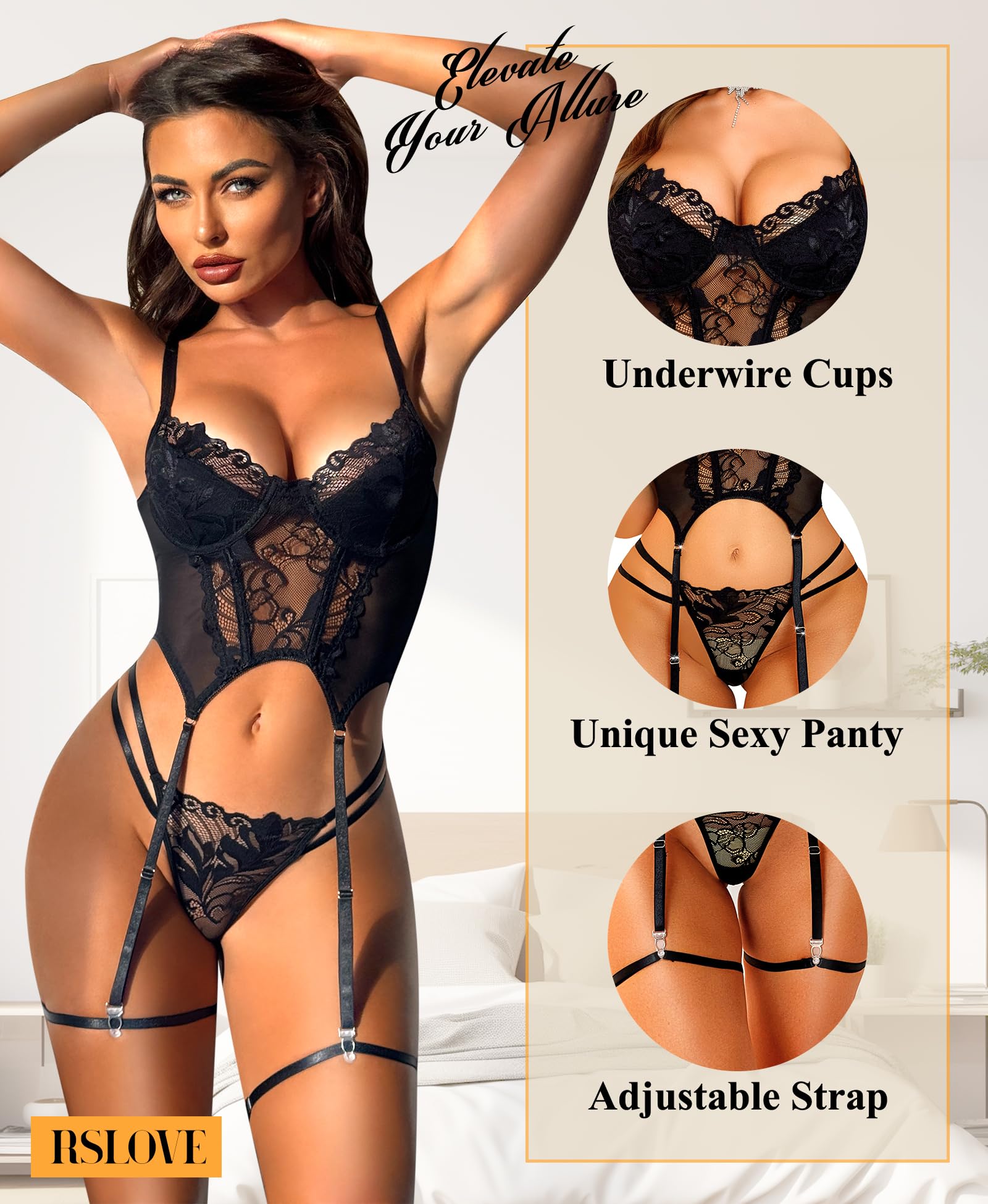 Damen-Dessous-Set „Ensembles De Lingerie“.
