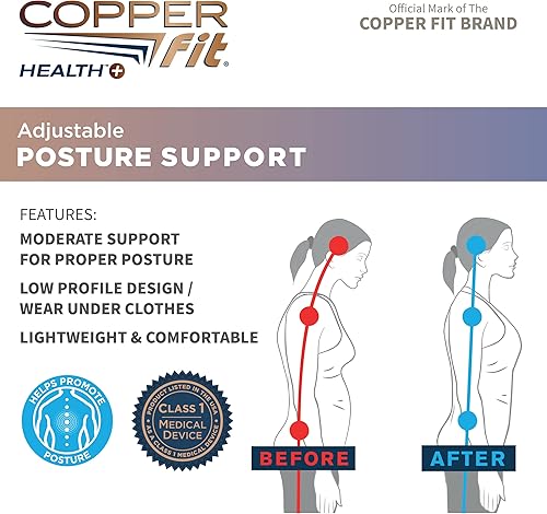 Miniatura 3 de Copper Fit Health - Soporte de postura unisex, Adjustable_PARENT