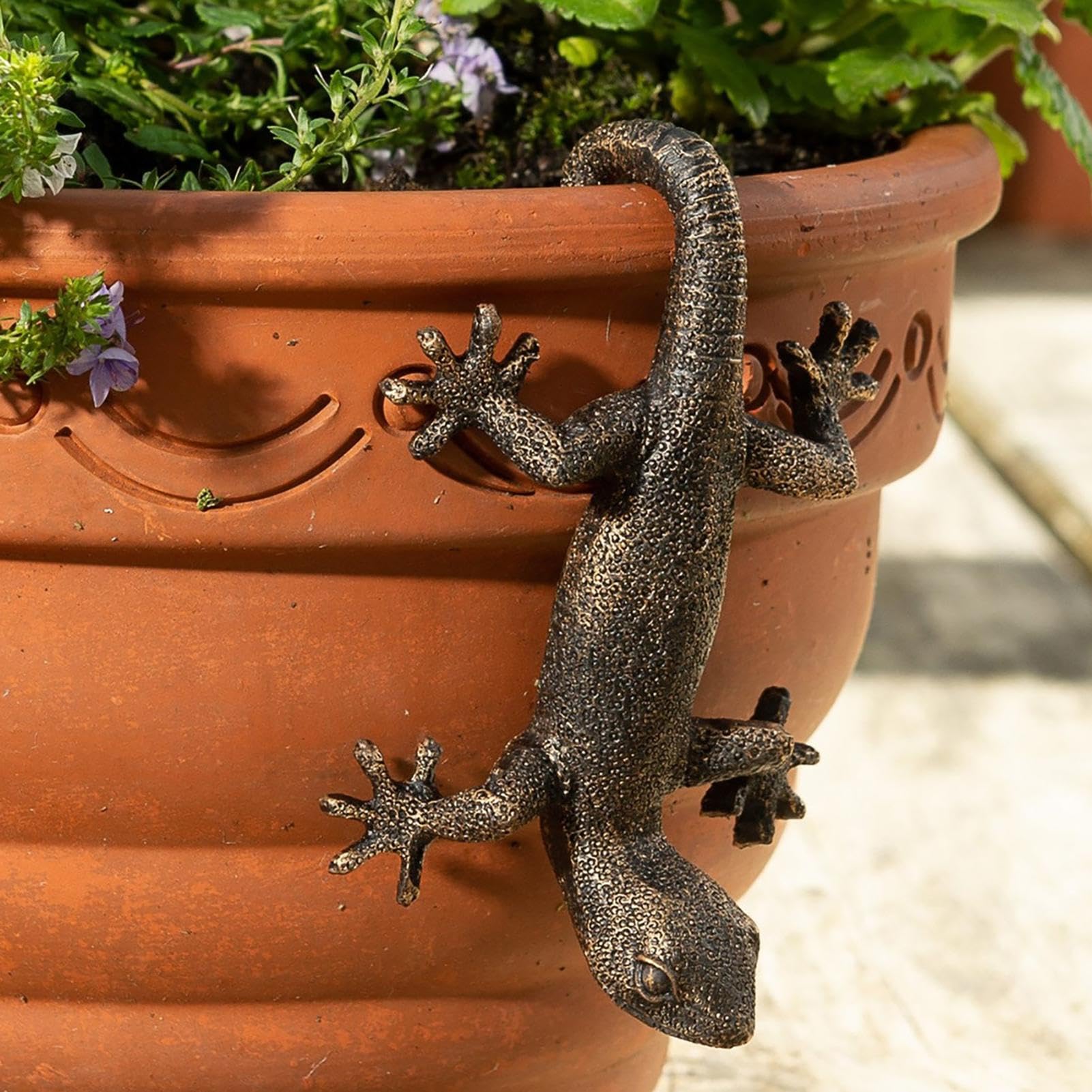 Amazon.co.jp: プランターポットハガー、Gecko Planter Pot Hugger
