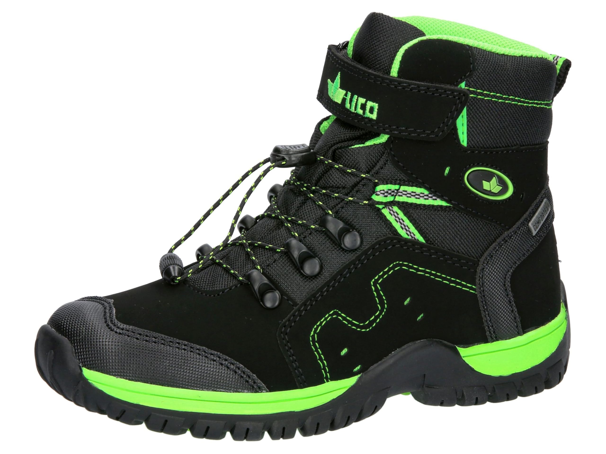 Lico Askim VS Snow Boots, Black/Lemon, 32 EU