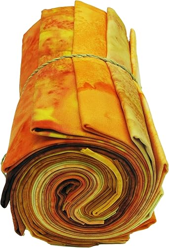 Hoffman Batik 1895 Watercolor Fat Quarter Bundle 12pieza(s) Naranja