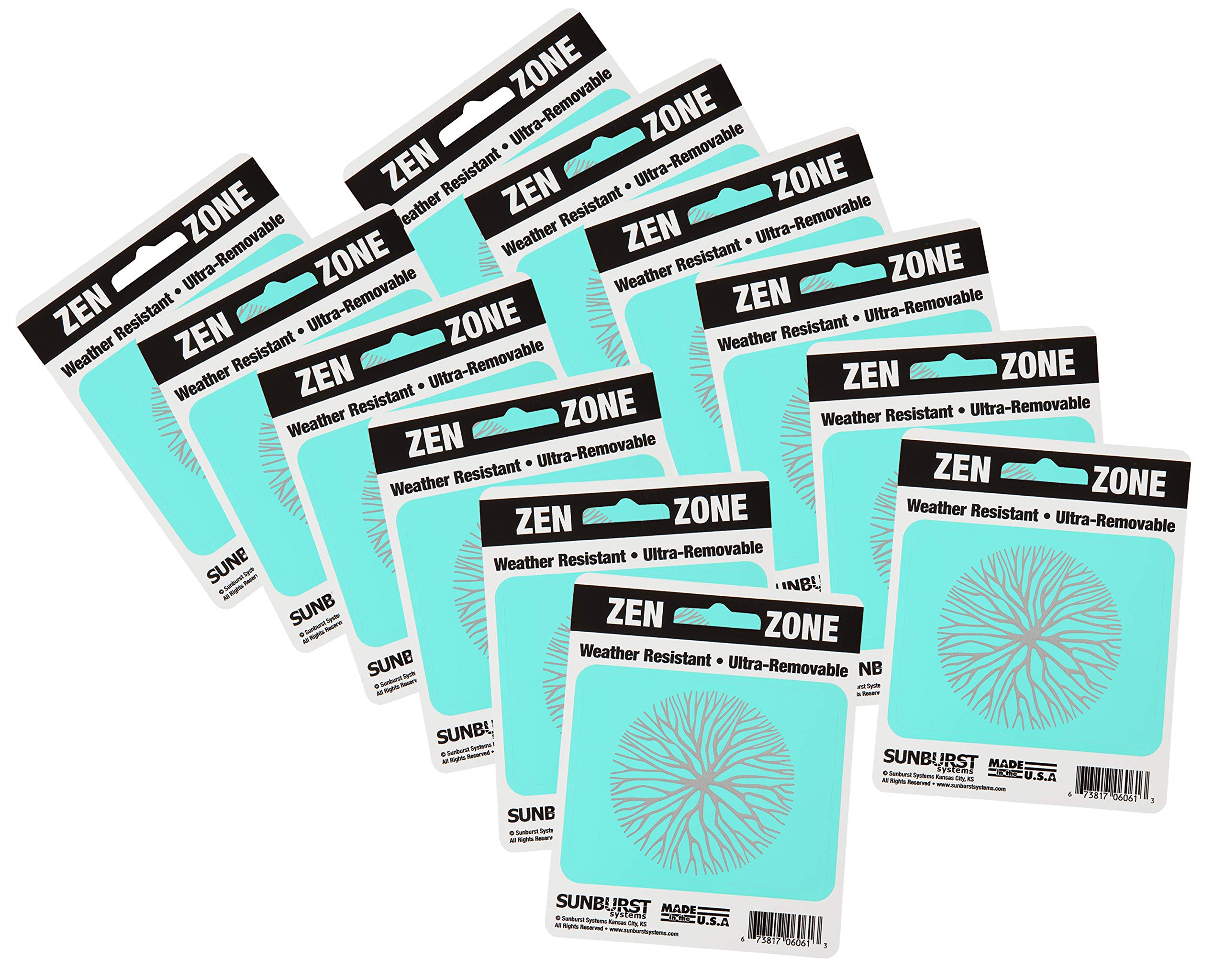 Sunburst Systems6261 Zen Zone Abstract Decal, 12 Pack, Assorted, 12 Pack