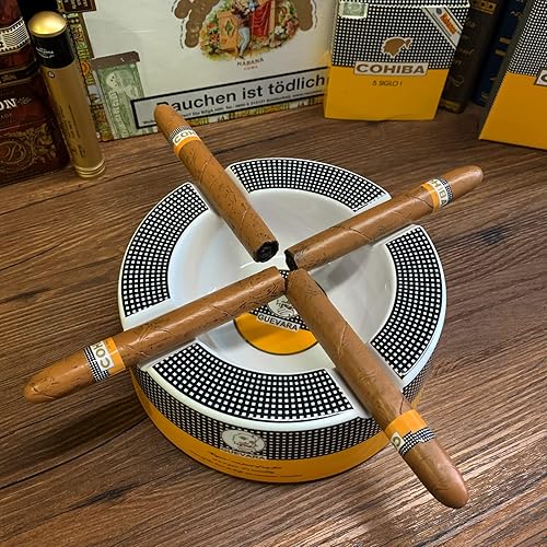 Miniatura 7 de GUEVARA Cenicero grande para cigarrillos redondos de 8 pulgadas, cenicero grande para exteriores, para patio, exterior, interior, 7.87 x 2.48