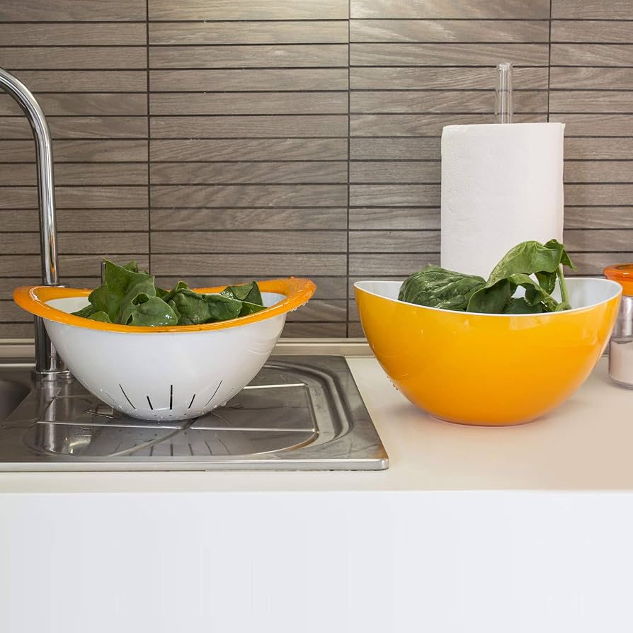 Omada Design Passoire Et Égouttoir à Légumes 20 Cm - Coloré, Ergonomique Et Innovant