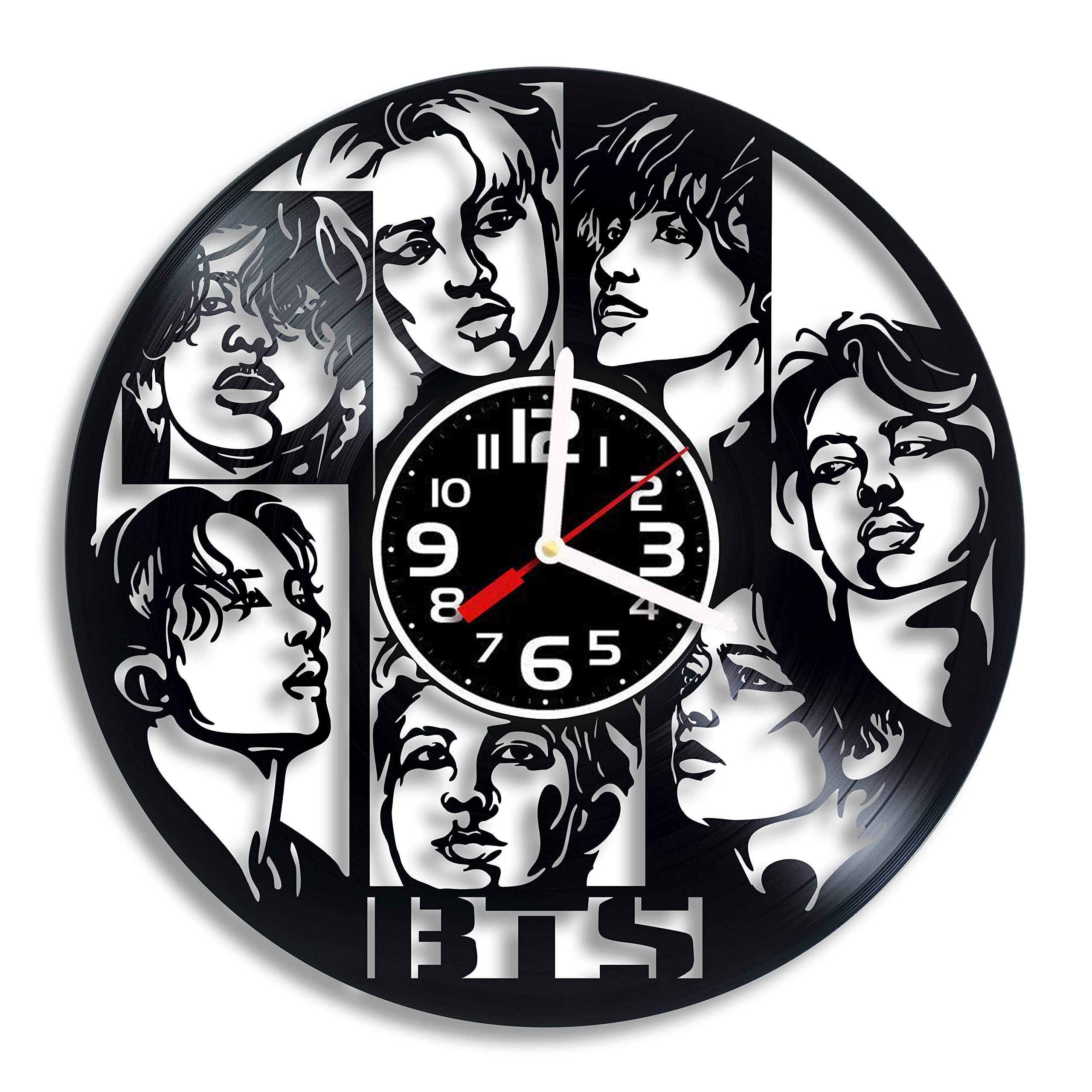 BroStore Decor BTS Vinyl Wall Clock, Clock with The Image of The