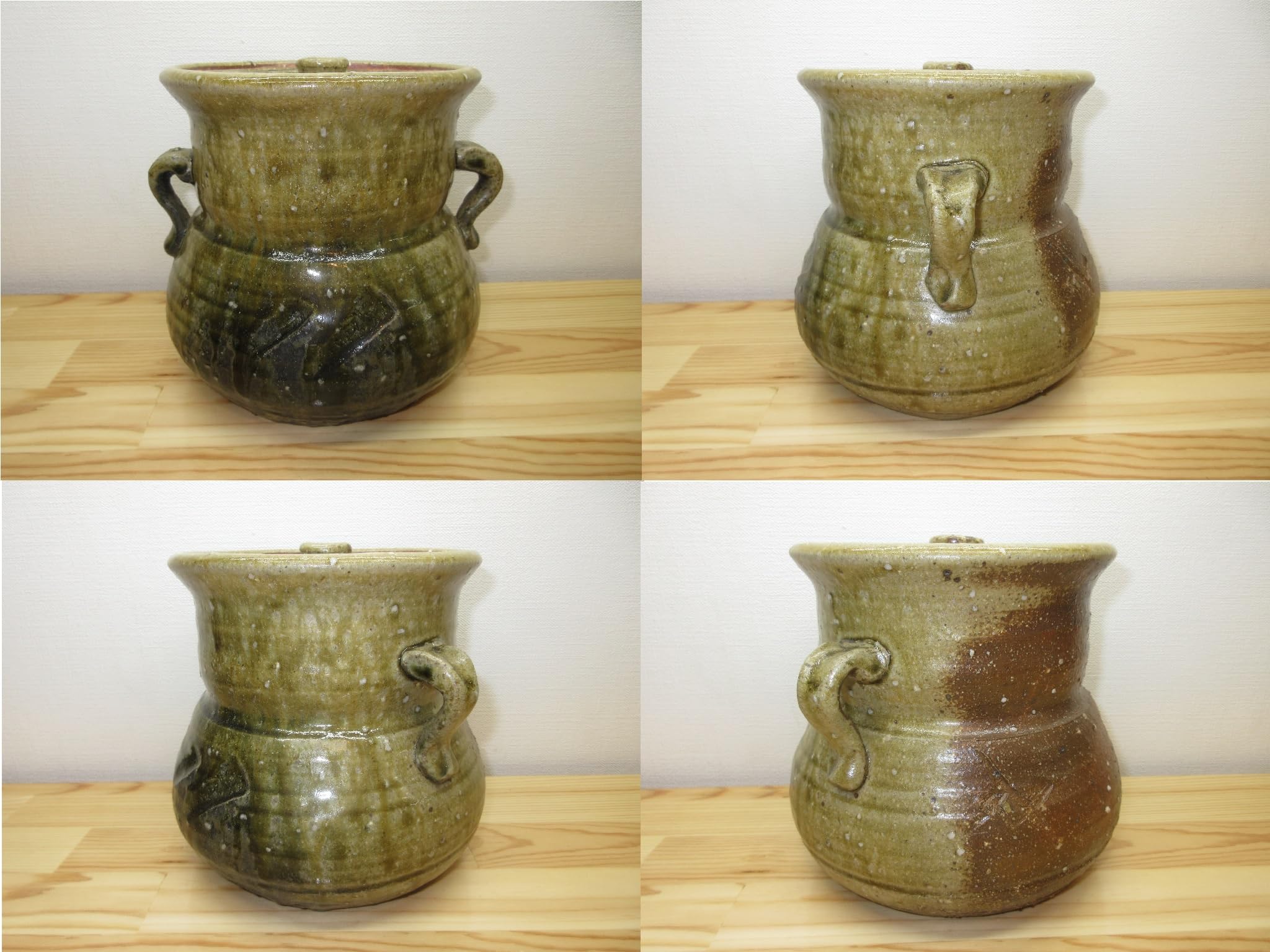 Amazon｜【逢絢亭】茶道具 水指 信楽焼 耳付 水漏れ検査確認済 西尾