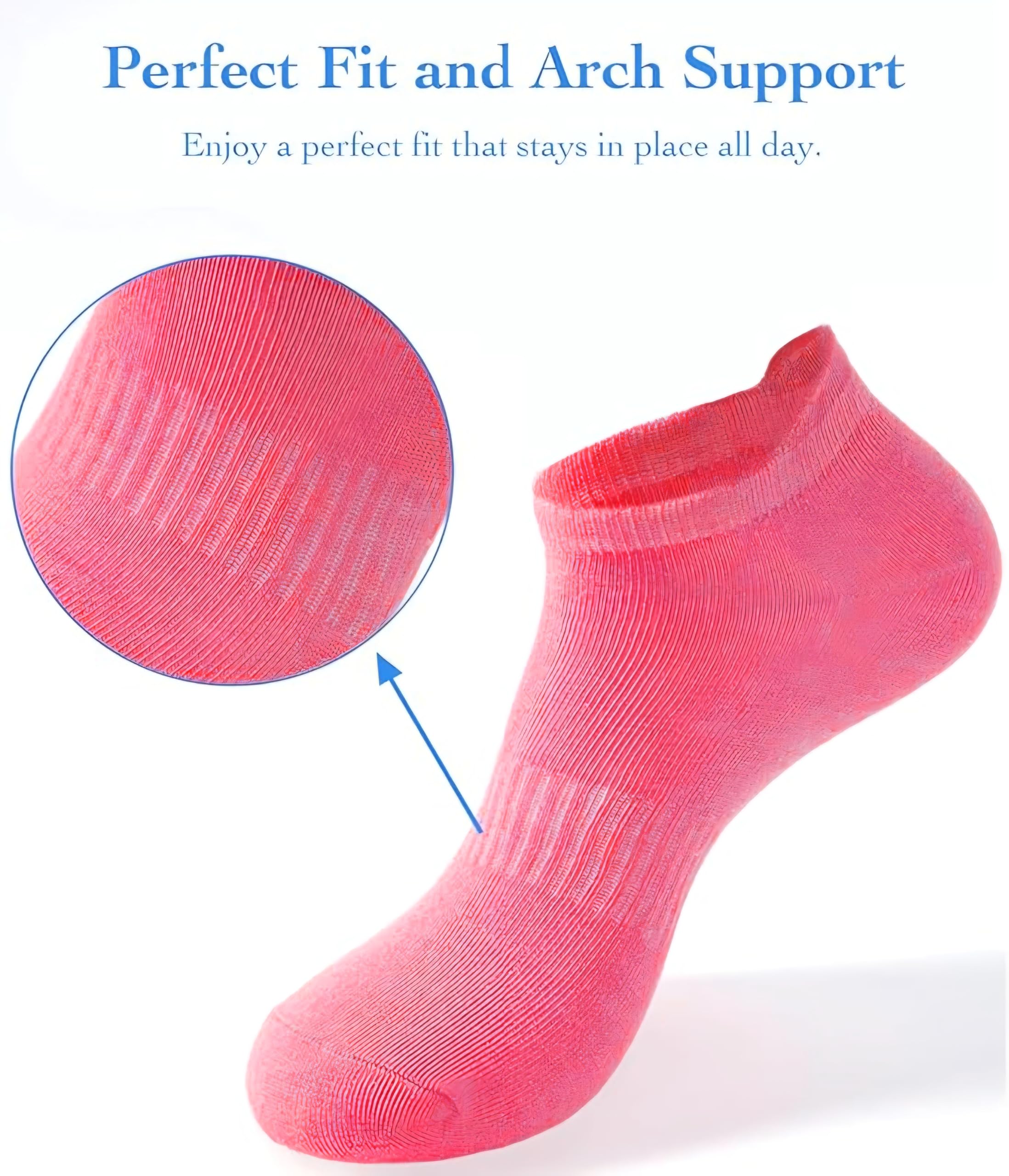 20 pares de calcetines de tobillo para mujer, calcetines de algodón invisibles para mujer, talla 9-11