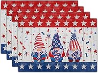 Vista 21 de Giwawa Juego de 4 manteles individuales decorativos de feliz cumpleaños, regalos de pastel de cumpleaños, banderas de colores, globos de confeti