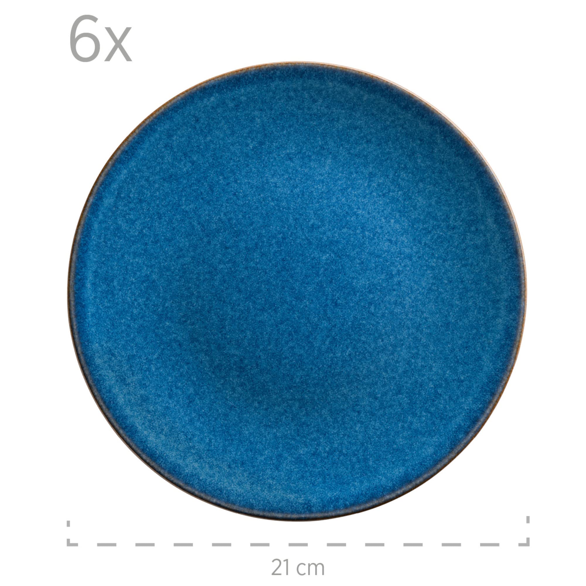 MÄSER Frühstücksset, Keramik OSSIA, Königsblau, Blau
