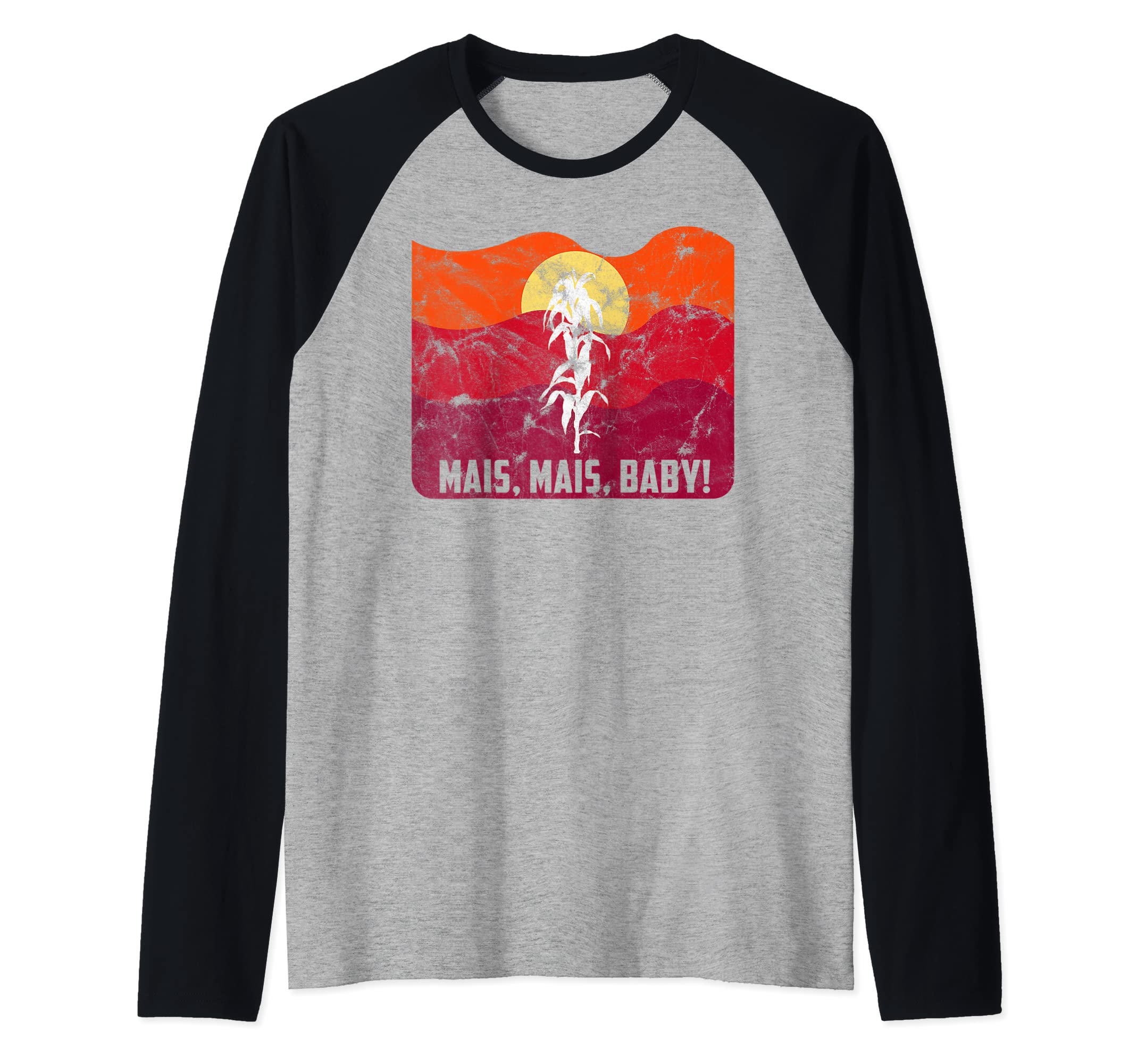 Mens Mais Mais Baby Gift for Framer Raglan Baseball Tee