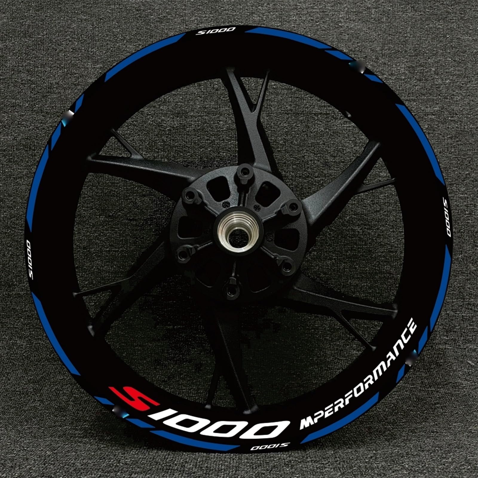 Motorcycle Reflective Wheel Rim Stripe Decal for BMW S1000XR S1000R 1000RR Sticker Front Rear Full Set Decorative(Color16)