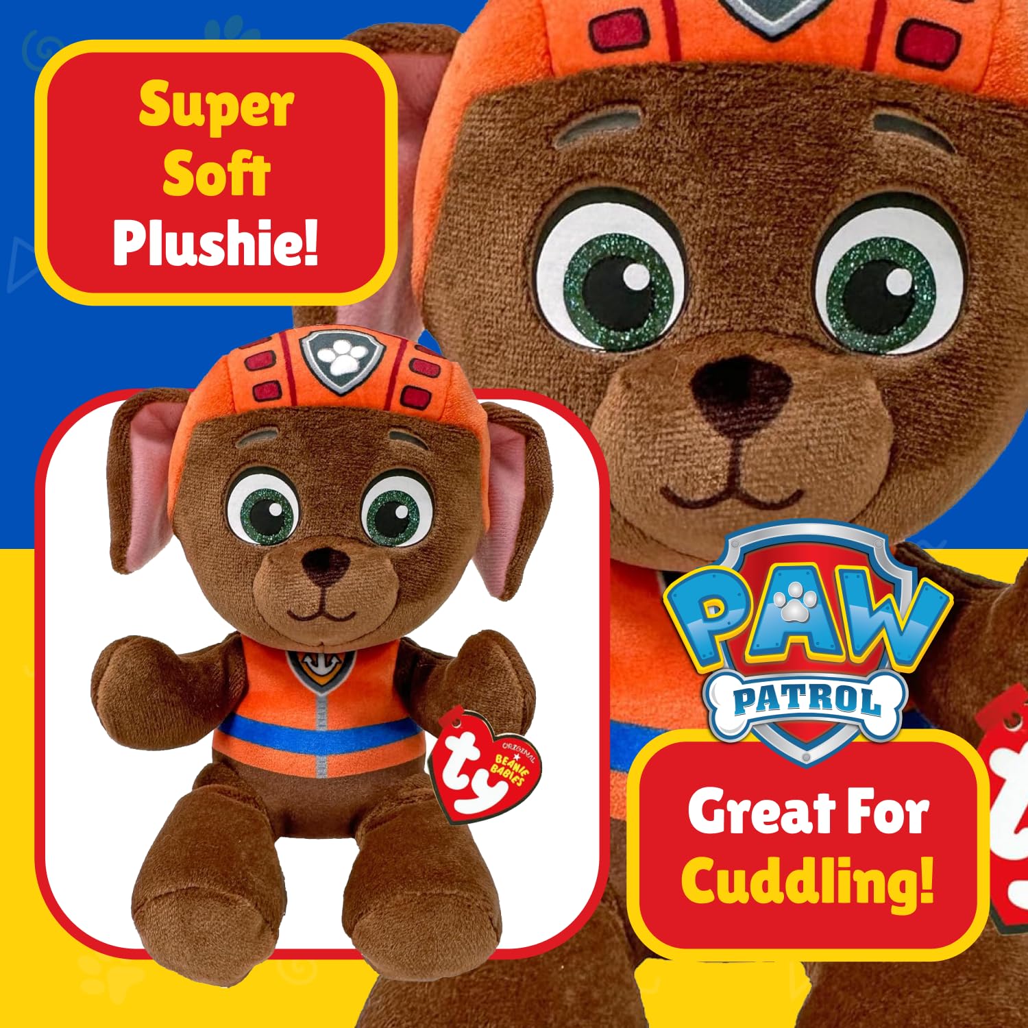 TY - Peluche Pat’ Patrouille - Zuma - 15cm - Peluche à Collectionner, Marron, Orange - 4