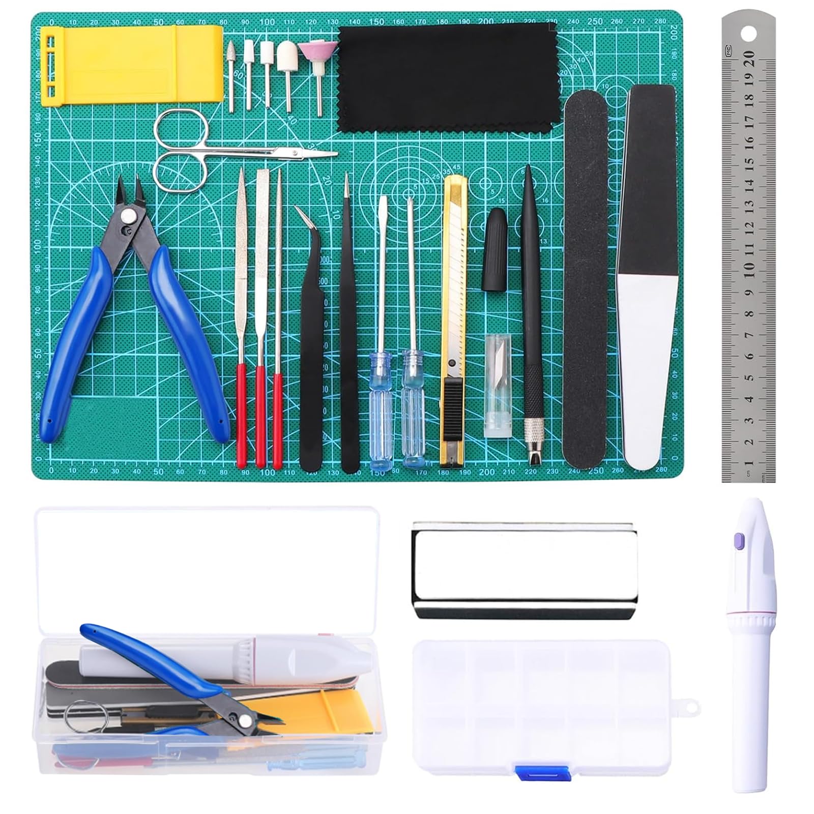 26PCS di Strumenti Modello Gundam Kit, Gundam Model Tools Kit,Utilizzato Per La Fabbricazione Del Modello Dell'Automobile Gundam, Manutenzione e Toolkit Fisso Di Costruzione Dell'Hobby