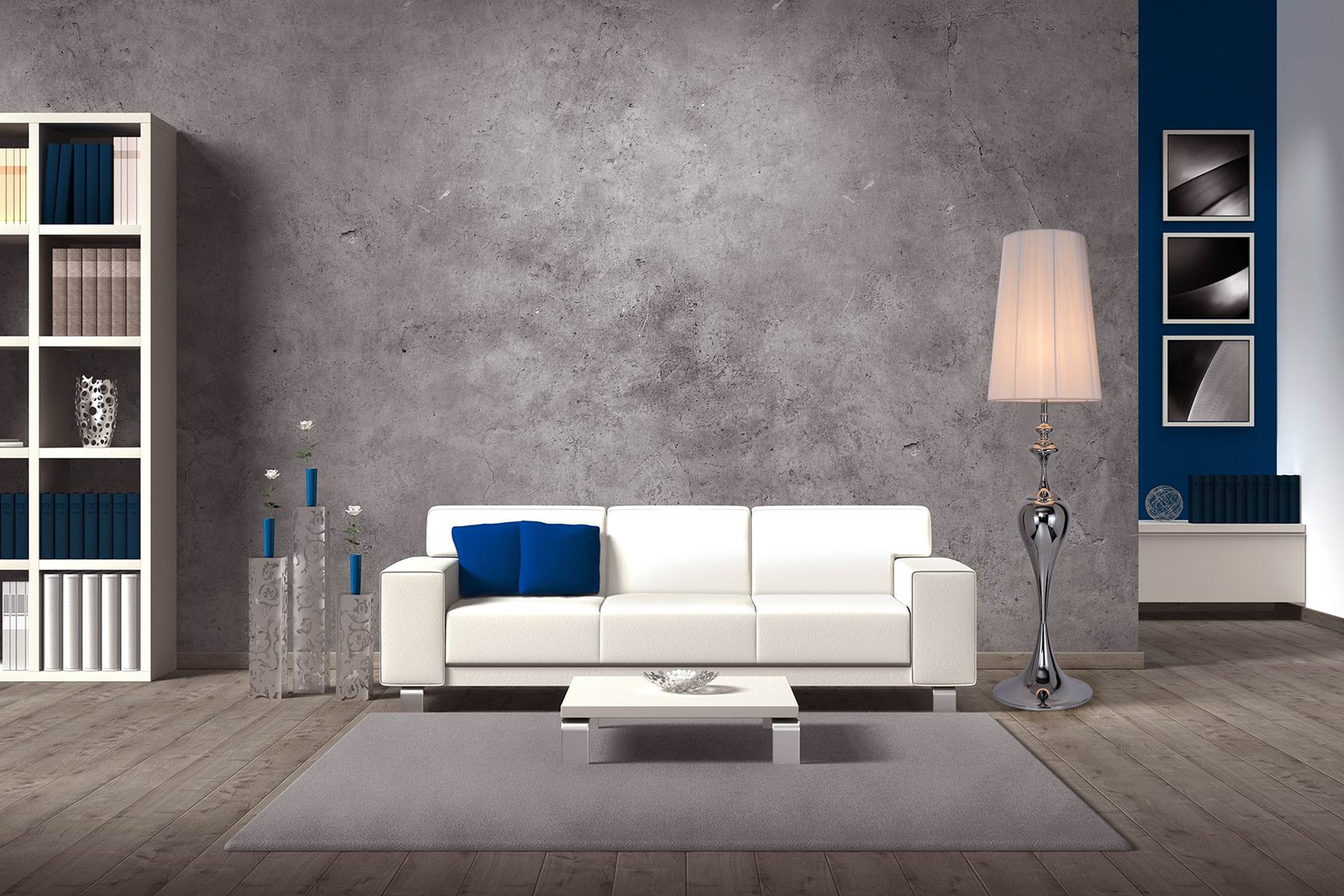 Edle Lampe Design Stehleuchte LUCIE Leuchte weiß 160cm Stehlampe Metall Lampenschirm Weiß Textilschirm