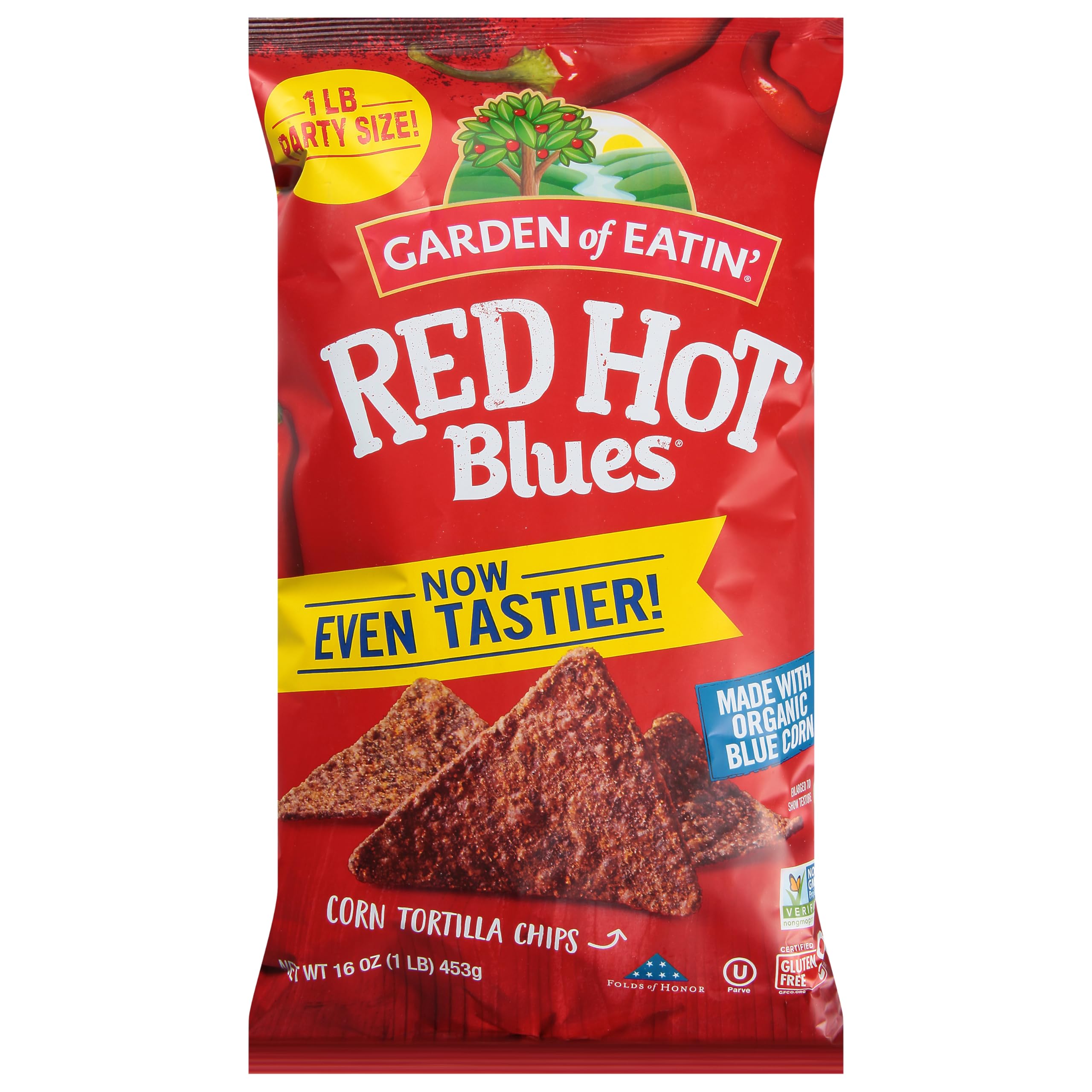 Garden of Eatin' Red Hot Blues Corn Tortilla Chips, 16 Oz