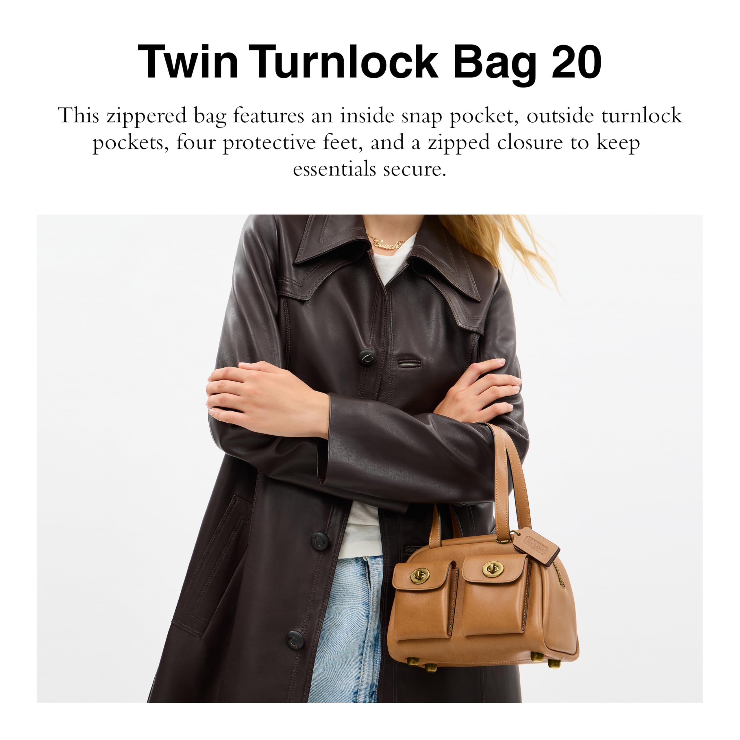 Coach Twin Turnlock Bag 20 in Graffiti, 1Z/Ochre Multi : Amazon.sg