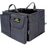 Collapsible Car Trunk Organizer, Storage Caddy with Adjustable Straps for Auto Accessories, ATJ-CTSO-BLK