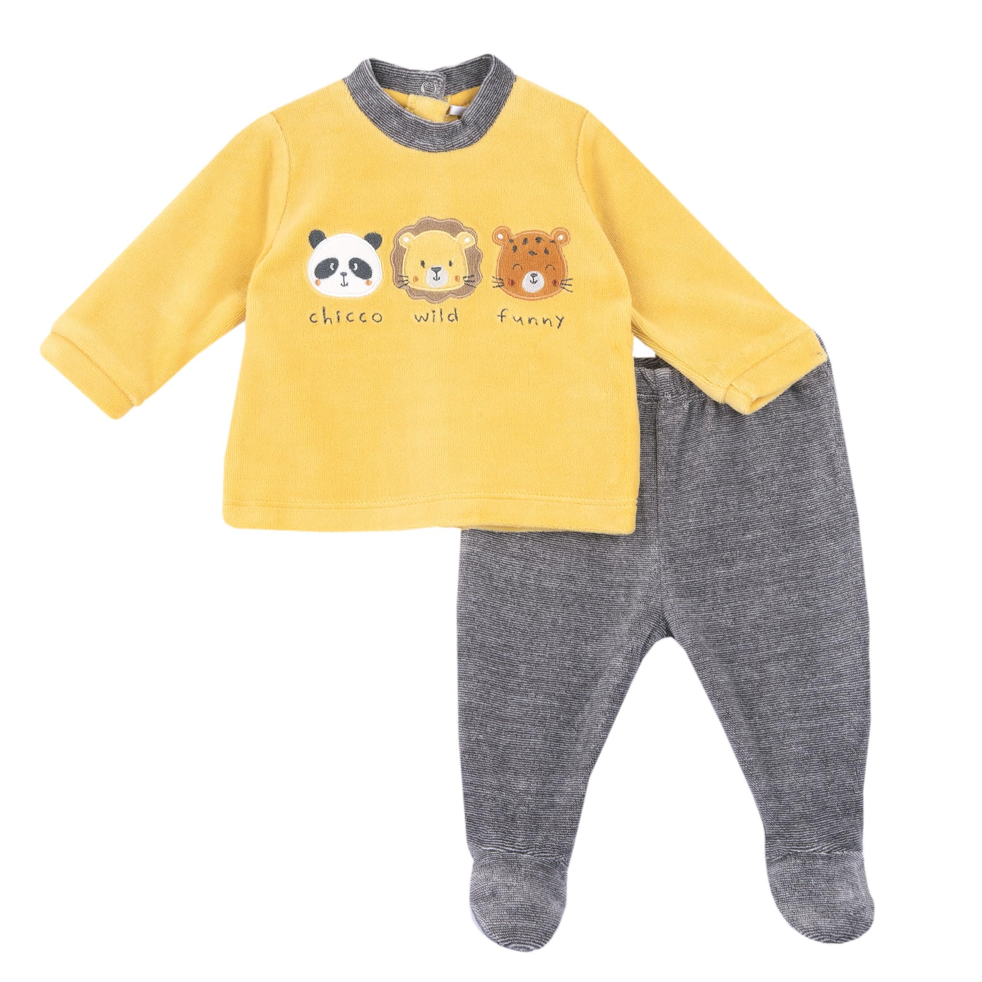Chicco, Coprifasce e Ghettine, Completino Neonato con Comoda Apertura con Bottoncini, in Calda e Morbida Ciniglia Lavabile in Lavatrice, Abbigliamento Neonato 0-24 Mesi, Idee Regalo Neonato