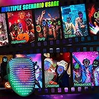 Vista 13 de Ompusos LED Mask with Gesture Sensing, Light-Up Transforming Face Cover for Halloween, Christmas, Cosplay & Birthday Parties