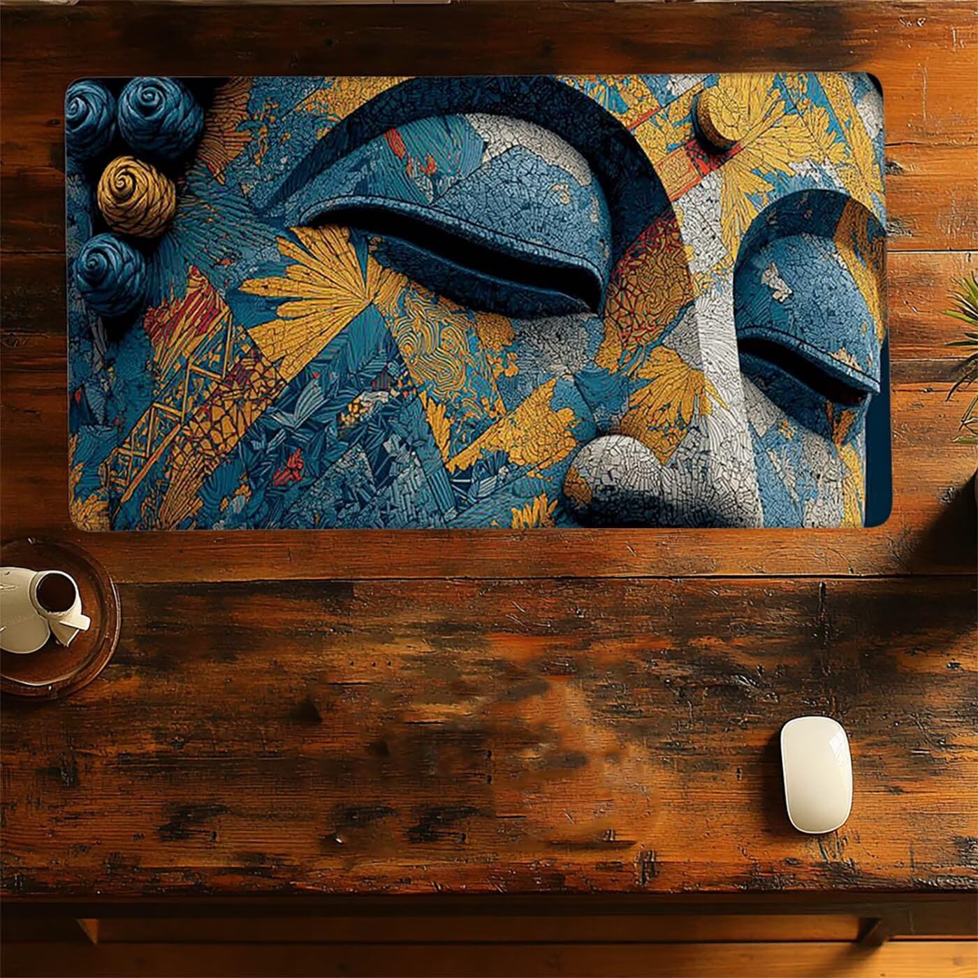 Zen Wodoodporna podkładka pod mysz z krajobrazem XXL 1400 x 600 x 3 mm, podkładka pod mysz do gier Poprawa precyzji i szybkości, podkładka pod mysz do biura dla graczy bezprzewodowa klawiatura PC