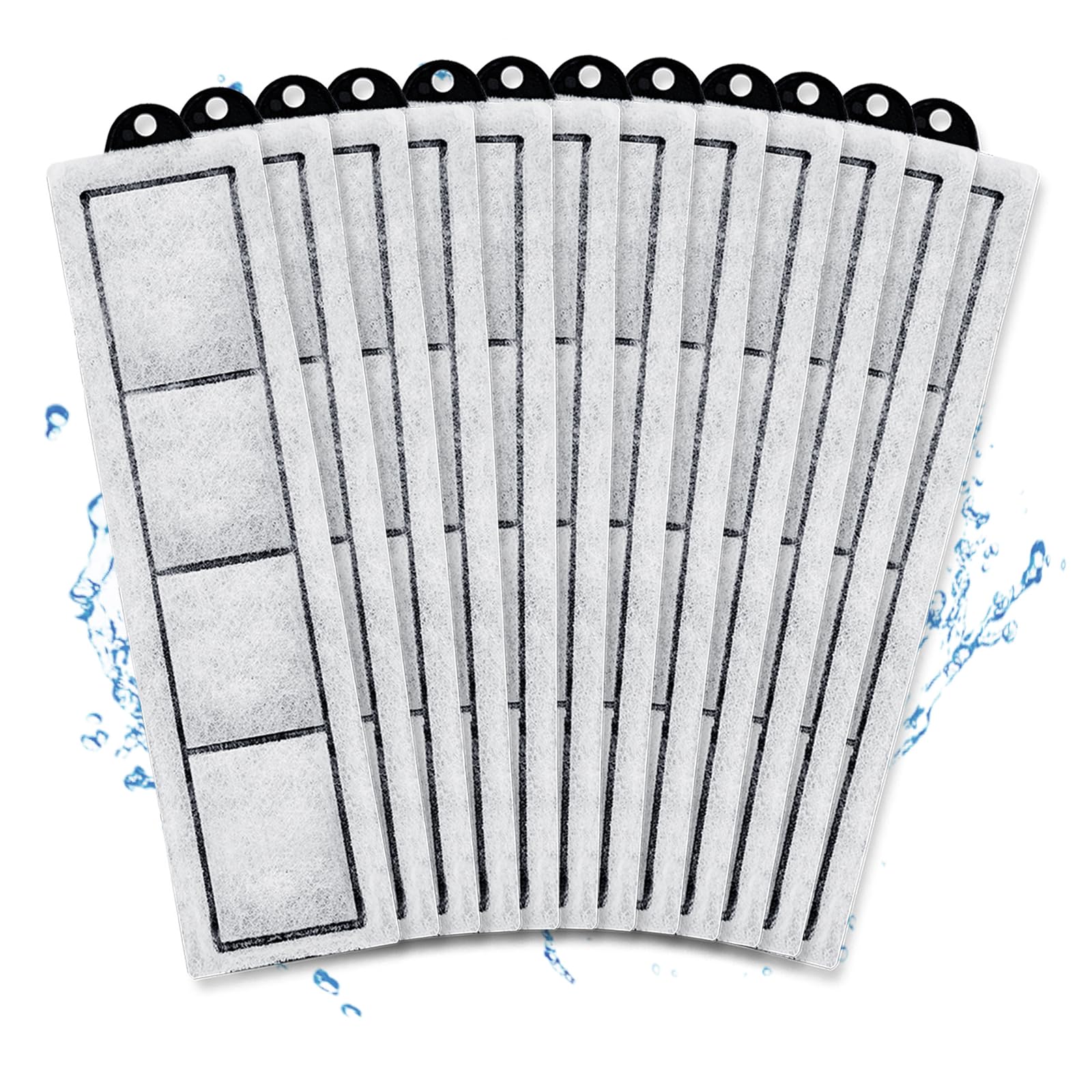 driamor 12 Pack RF-S Filter Cartridges, Aquarium Filter Cartridges Refill Compatible with Desktop Aquariums with Small Retreat Filters