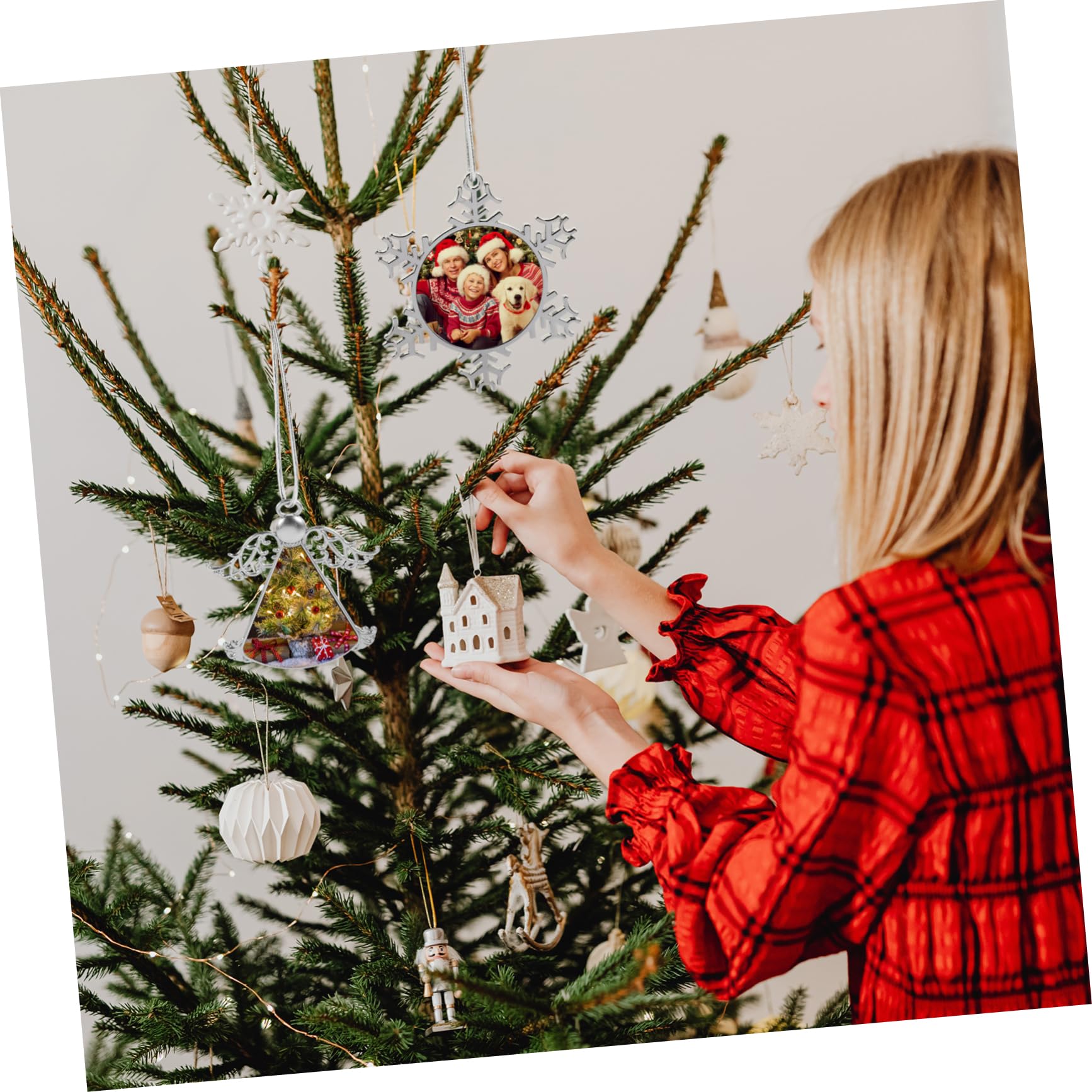 PRETYZOOM 10 STK Sublimation Schneeflocke Weihnachtsbedarf Weihnachtsbaum anhänger personalisierte weihnachtsdeko Kinder weihnachtsdeko Weihnachtsfeier-Layout-Requisite Sublimationsornamente